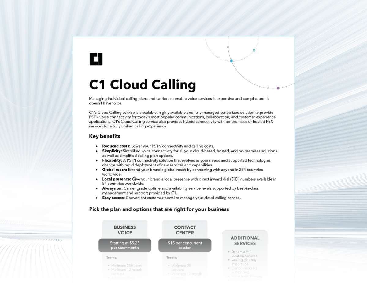 C1 Cloud Calling